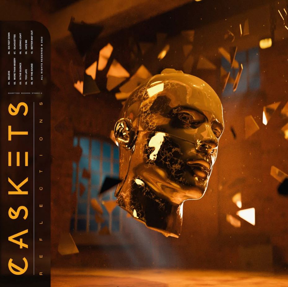 Caskets - Reflections - Orange and Black W/ White Splatter [Vinyl] (ONLINE ORDER ONLY)
