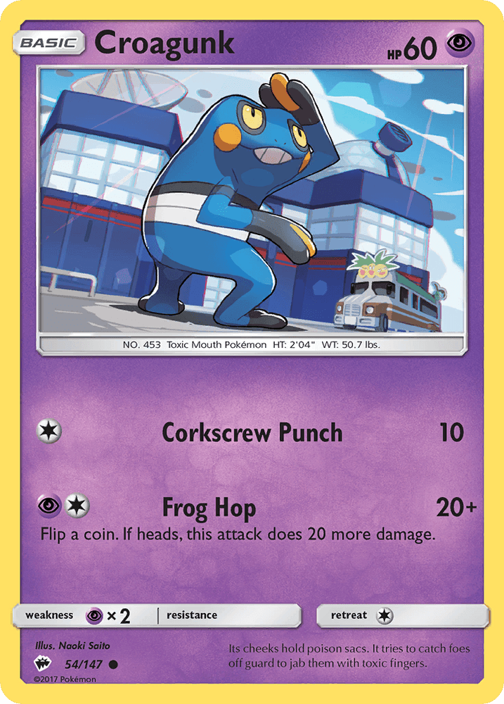 Croagunk (54/147) [Sun & Moon: Burning Shadows] (Online Only)