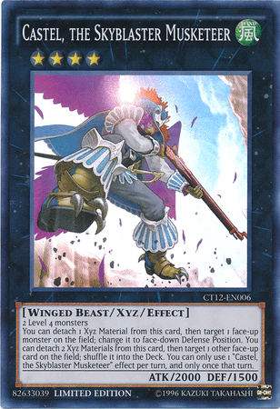 Castel, the Skyblaster Musketeer [CT12-EN006] Super Rare (ONLINE ORDER ONLY)