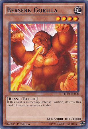 Berserk Gorilla [BP03-EN008] Rare (ONLINE ORDER ONLY)