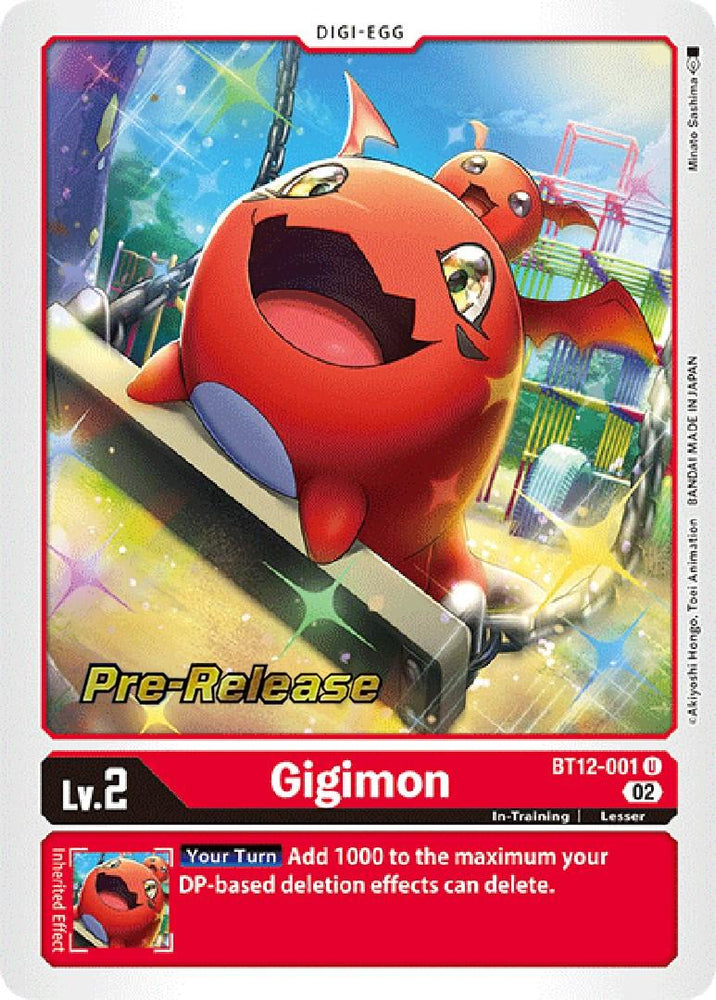 Gigimon [BT12-001] [Across Time Pre-Release Cards] (ONLINE ORDER ONLY)