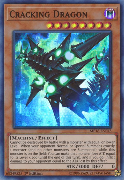 Cracking Dragon [MP18-EN043] Super Rare (ONLINE ORDER ONLY)