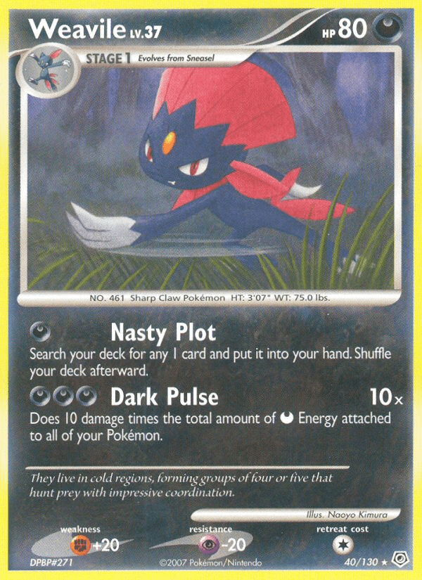 Weavile (40/130) [Diamond & Pearl: Base Set] (Online Only)