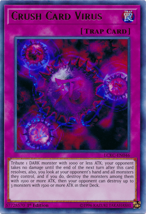 Crush Card Virus (Version 2) [LCKC-EN046] Ultra Rare (ONLINE ORDER ONLY)
