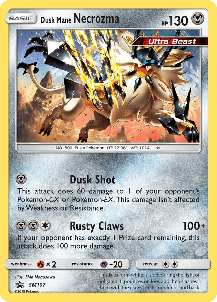 Dusk Mane Necrozma (SM107) [Sun & Moon: Black Star Promos] (Online Only)