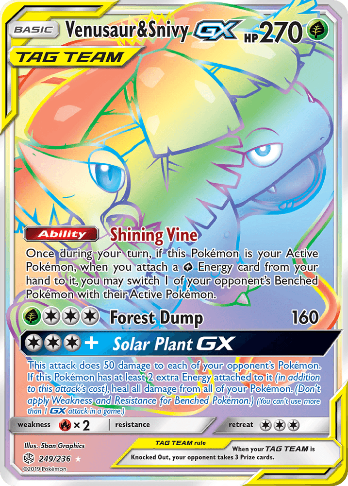 Venusaur & Snivy GX (249/236) [Sun & Moon: Cosmic Eclipse] (Online Only)