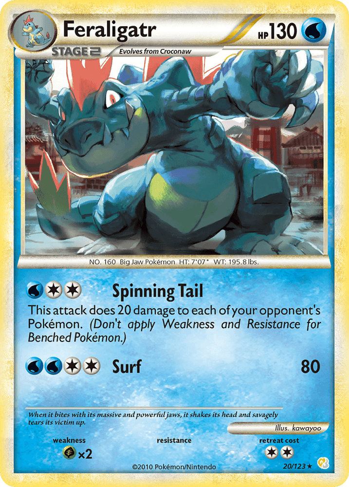 Feraligatr (20/123) [HeartGold & SoulSilver: Base Set] (Online Only)