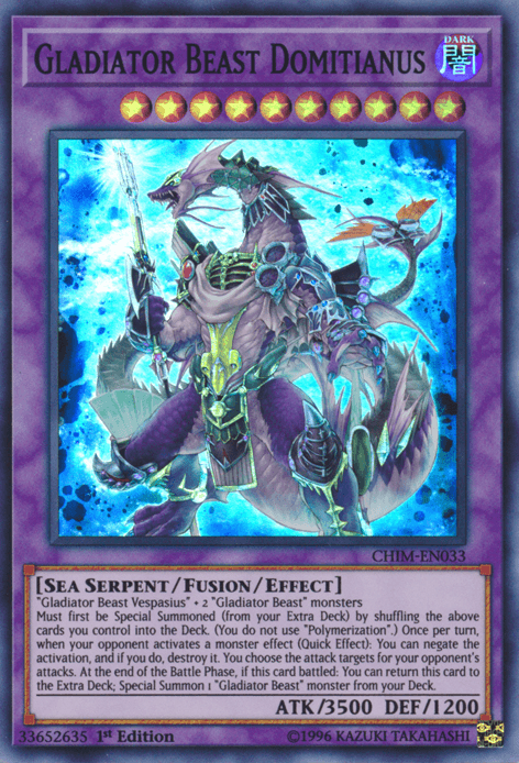Gladiator Beast Domitianus [CHIM-EN033] Super Rare (ONLINE ORDER ONLY)