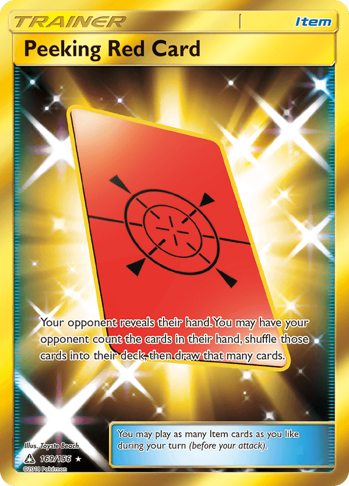 Peeking Red Card (169/156) [Sun & Moon: Ultra Prism] (Online Only)