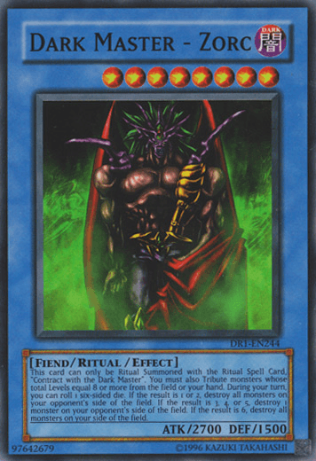 Dark Master - Zorc [DR1-EN244] Super Rare (ONLINE ORDER ONLY)