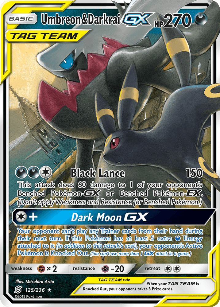 Umbreon & Darkrai GX (125/236) [Sun & Moon: Unified Minds] (Online Only)