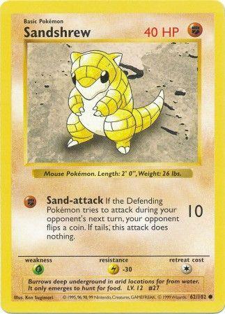 Sandshrew (62/102) [Base Set Shadowless Unlimited] (Online Only)