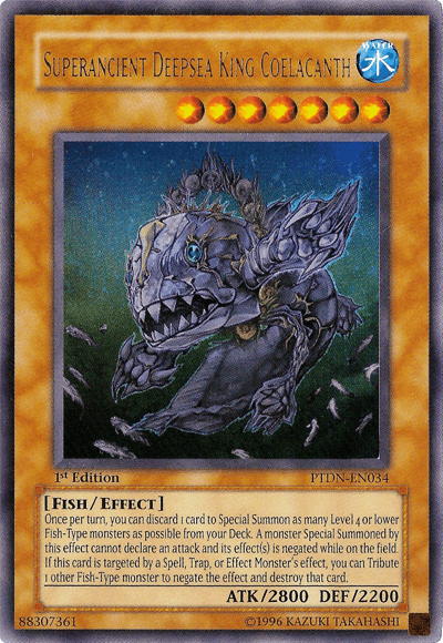 Superancient Deepsea King Coelacanth [PTDN-EN034] Ultra Rare (ONLINE ORDER ONLY)