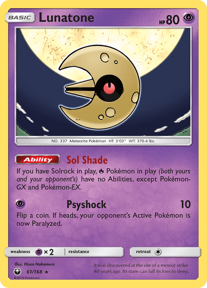 Lunatone (61/168) [Sun & Moon: Celestial Storm] (Online Only)
