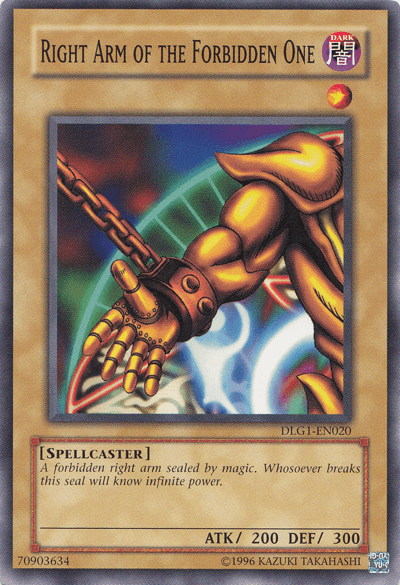 Right Arm of the Forbidden One [DLG1-EN020] Common (ONLINE ORDER ONLY)