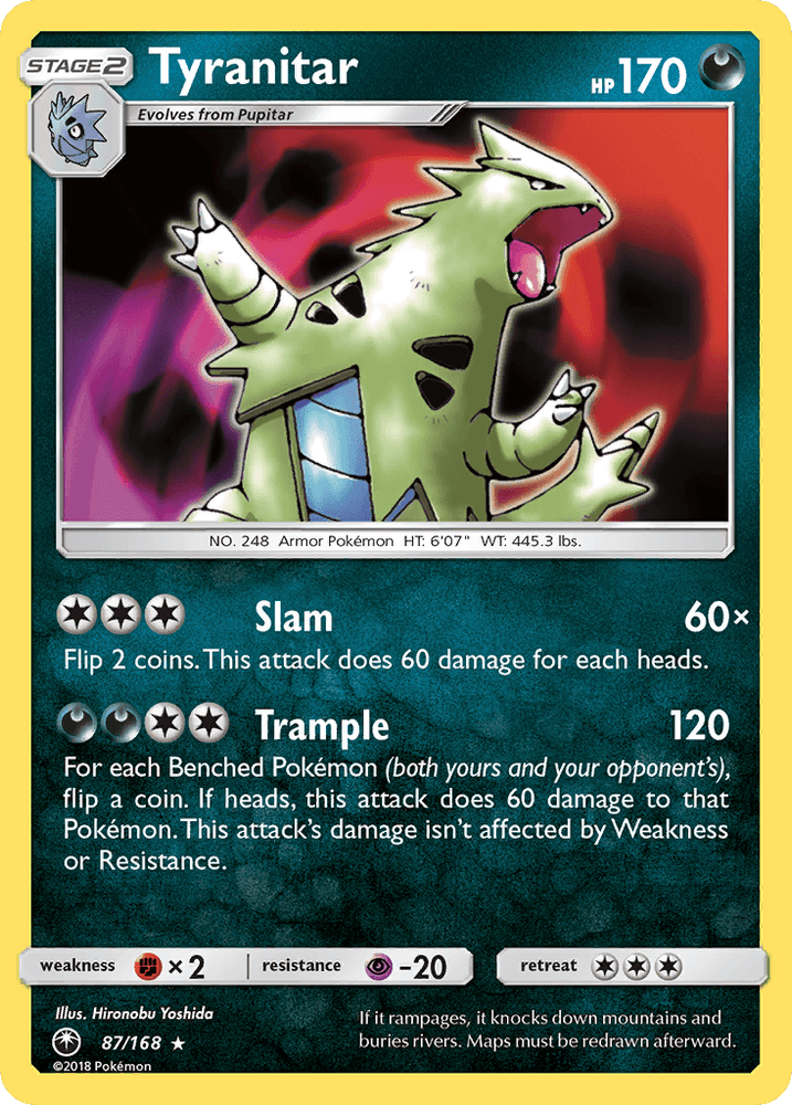 Tyranitar (87/168) [Sun & Moon: Celestial Storm] (Online Only)