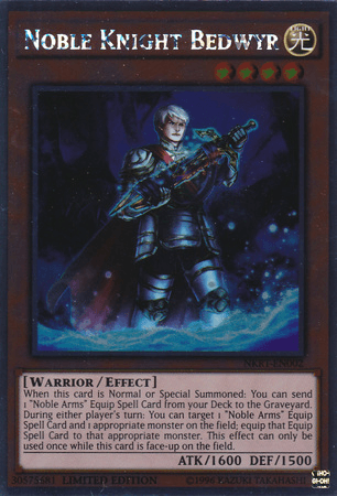 Noble Knight Bedwyr [NKRT-EN002] Platinum Rare (ONLINE ORDER ONLY)