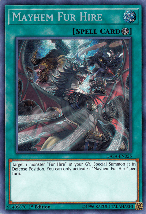 Mayhem Fur Hire [DASA-EN025] Secret Rare (ONLINE ORDER ONLY)