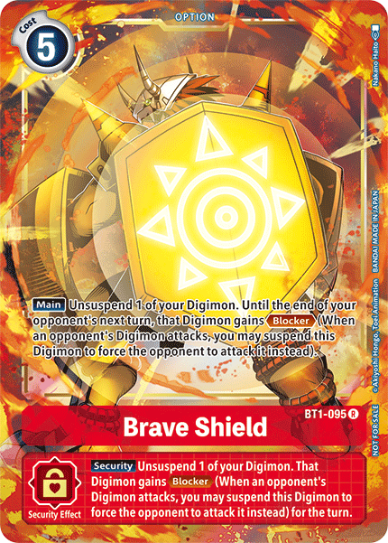 Brave Shield [BT1-095] (Dash Pack) [Release Special Booster Ver.1.5 Promos] (ONLINE ORDER ONLY)