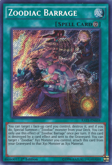 Zoodiac Barrage [RATE-EN059] Secret Rare (ONLINE ORDER ONLY)