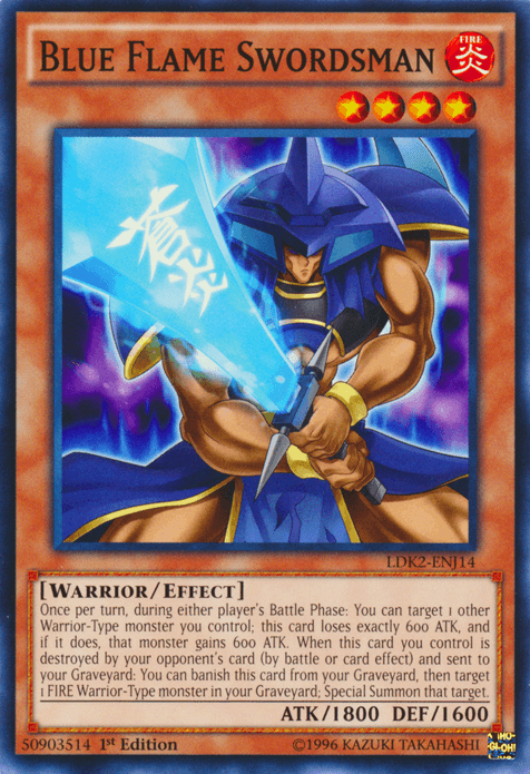Blue Flame Swordsman [LDK2-ENJ14] Common (ONLINE ORDER ONLY)