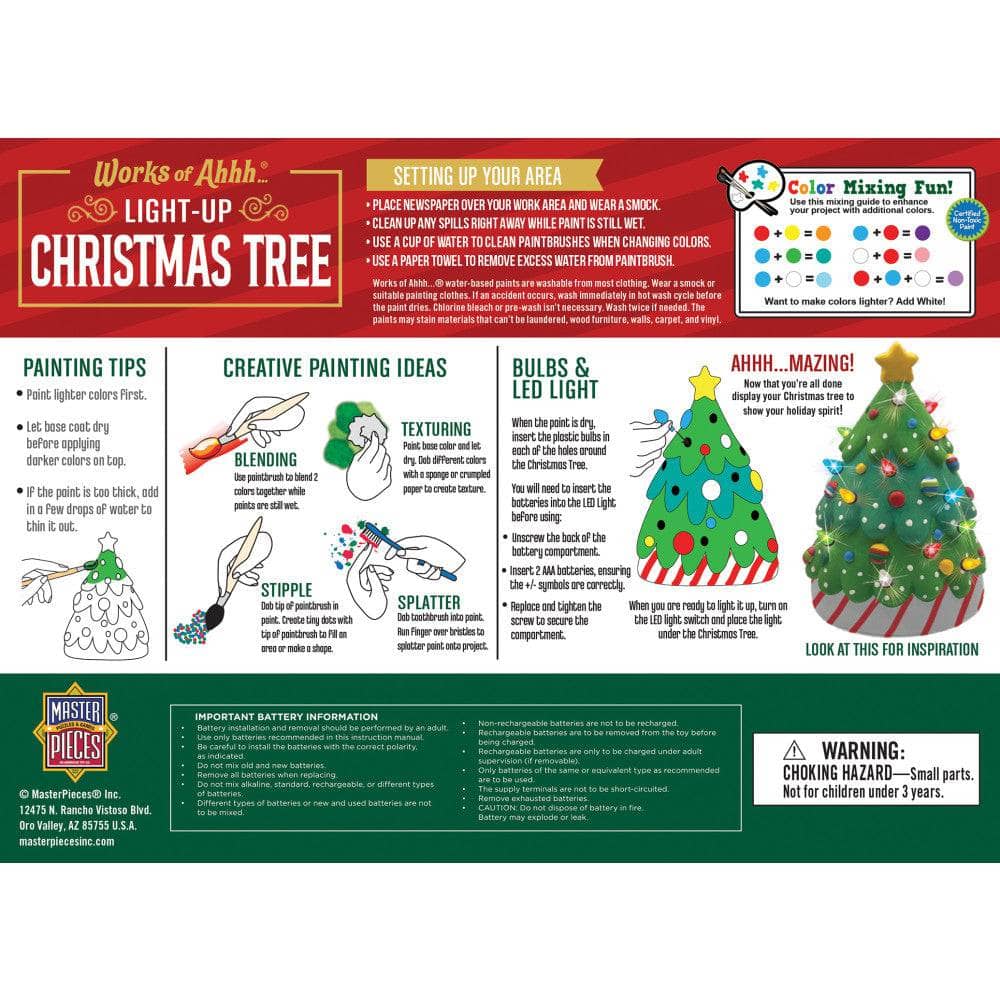 Light-Up Christmas Tree - 6" Plaster Paint Kit (ONLINE ORDER ONLY)