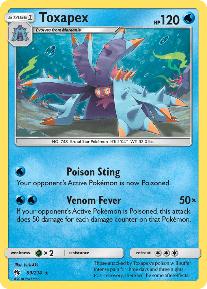 Toxapex (69/214) [Sun & Moon: Lost Thunder] (Online Only)
