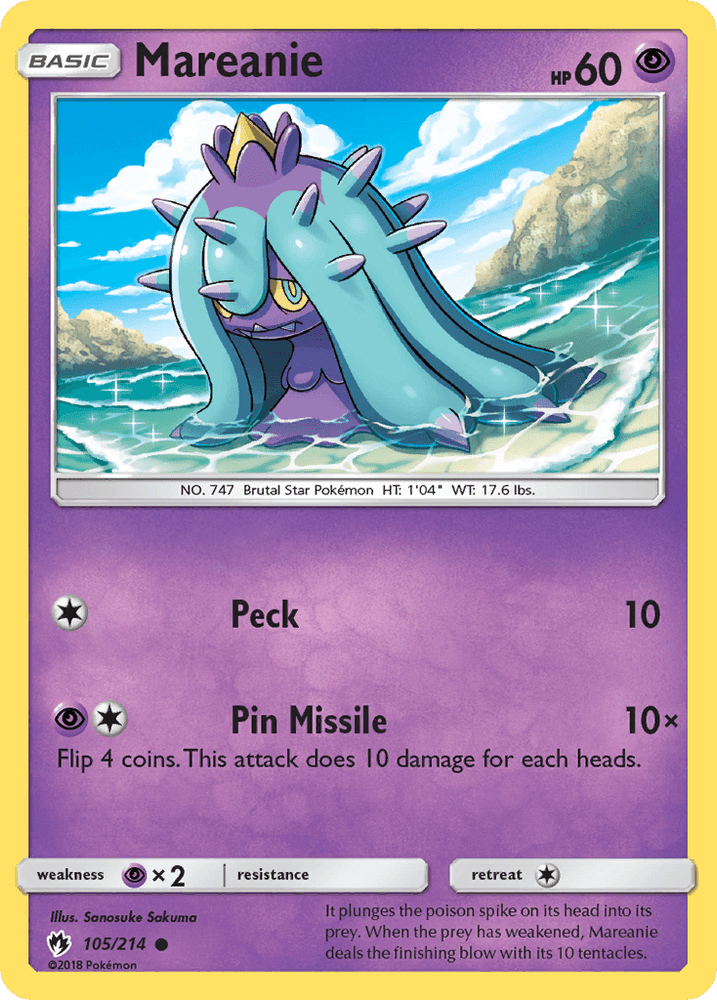 Mareanie (105/214) [Sun & Moon: Lost Thunder] (Online Only)