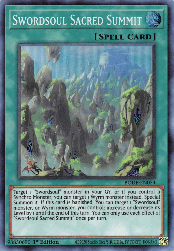 Swordsoul Sacred Summit [BODE-EN054] Super Rare (ONLINE ORDER ONLY)