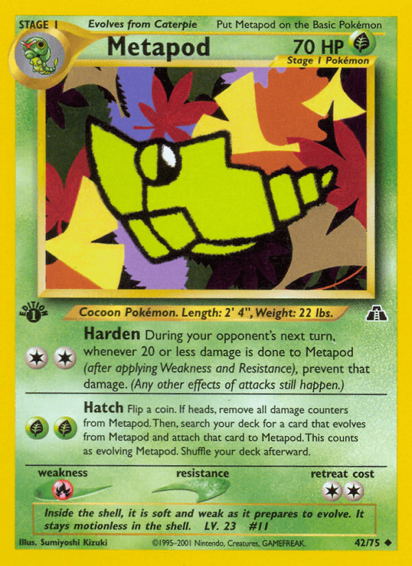 Metapod (42/75) [Neo Discovery 1st Edition] (Online Only)