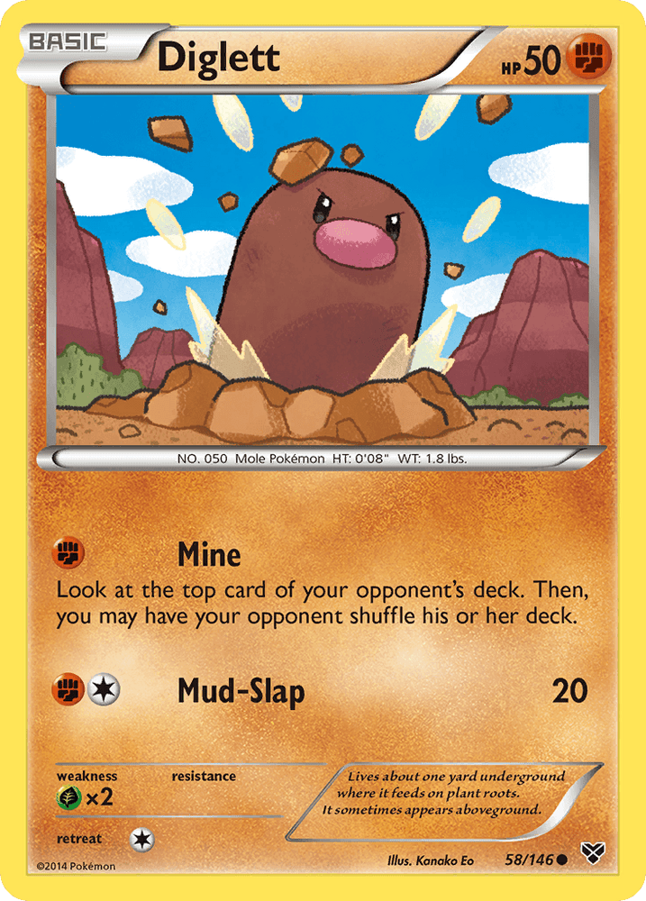 Diglett (58/146) [XY: Base Set] (Online Only)