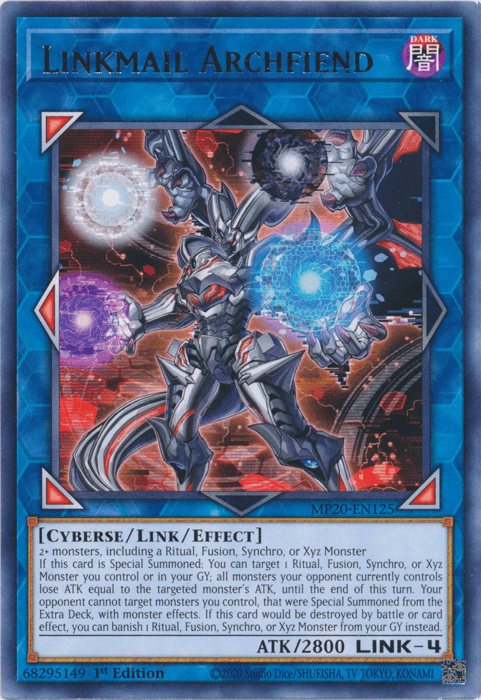 Linkmail Archfiend [MP20-EN125] Rare (ONLINE ORDER ONLY)