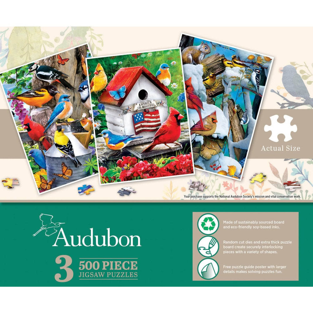 Audubon - 500 Piece Jigsaw Puzzles 3 Pack (ONLINE ORDER ONLY)