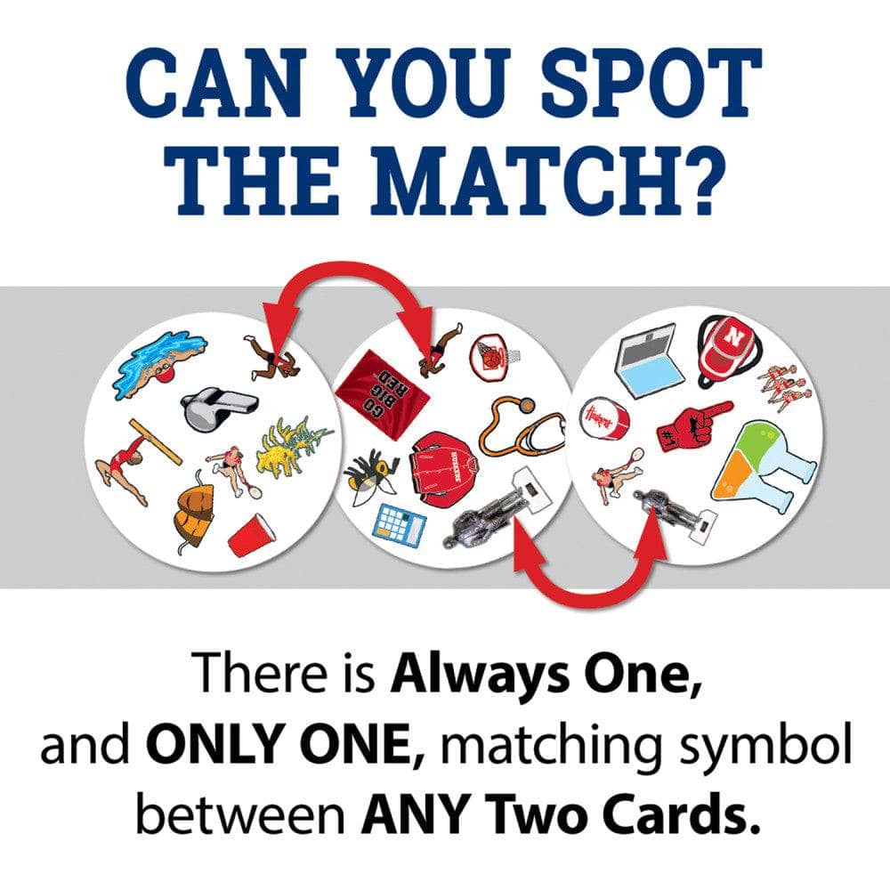 Nebraska Cornhuskers Spot It! Card Game (ONLINE ORDER ONLY)
