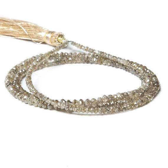 Champagne Diamond Beads Faceted Rondelle (ONLINE ORDER ONLY)