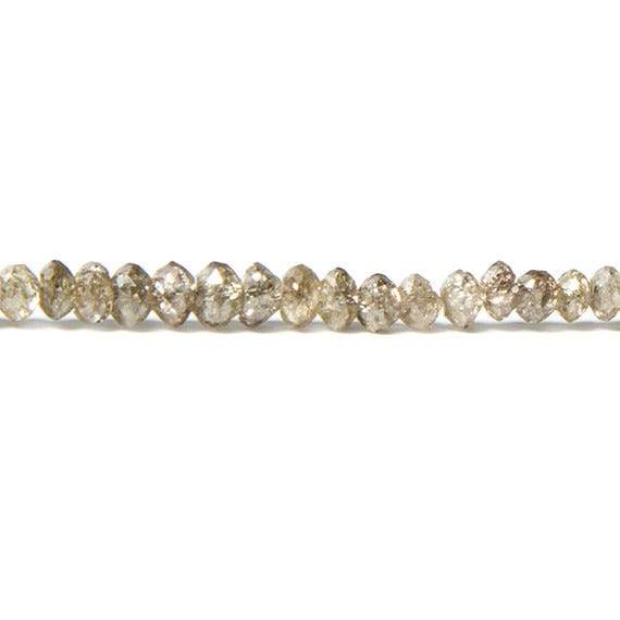Champagne Diamond Beads Faceted Rondelle (ONLINE ORDER ONLY)
