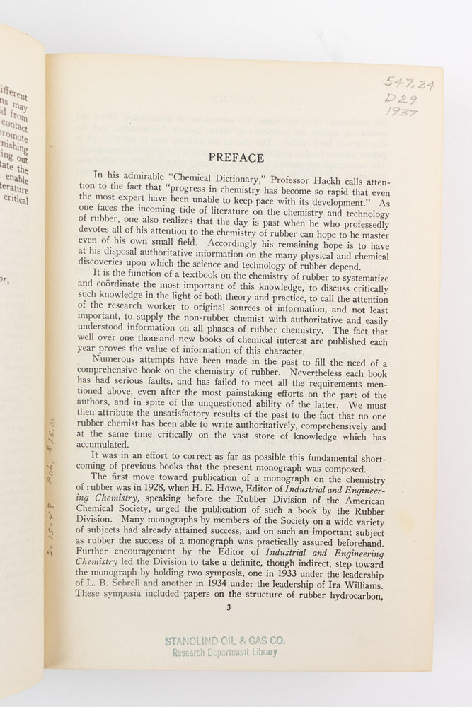 Chemistry and the Technology of Rubber (ONLINE ORDER ONLY)