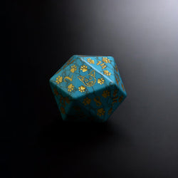 Chihuahua Puppy Paws Green Turquoise 30mm D20 (ONLINE ORDER ONLY)