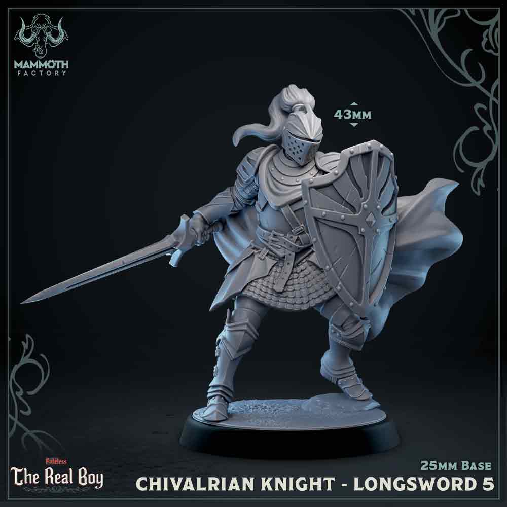 Chivalrian Knight with Longsword 5 (Paladin) (Online Only)