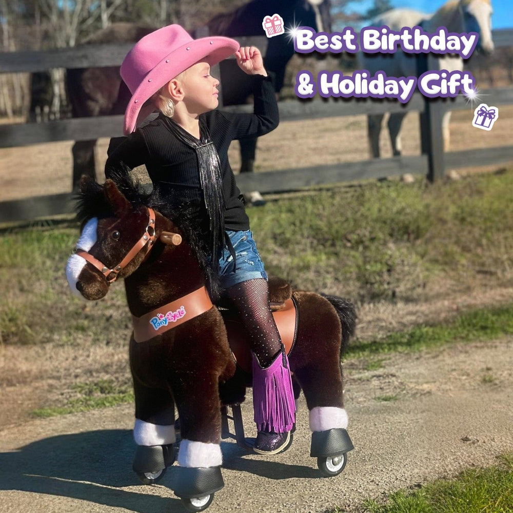 Model U Ride On Horse Toy Age 3-4 Chocolate (ONLINE ORDER ONLY)