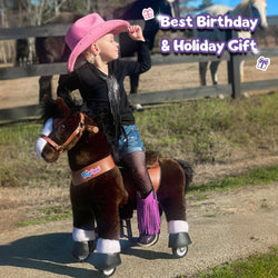 Model U Ride On Horse Toy Age 3-4 Chocolate (ONLINE ORDER ONLY)