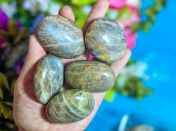 Chocolate Moonstone Crystal Palmstones (ONLINE ORDER ONLY)