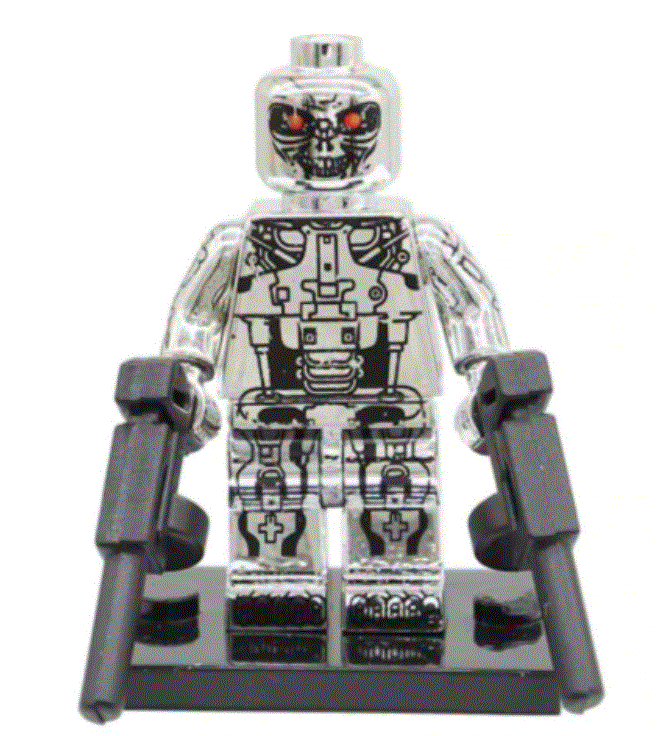 Terminator T-800 Chrome Endoskeleton Lego custom Minifigures (ONLINE ORDER ONLY)