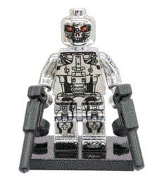 Terminator T-800 Chrome Endoskeleton Lego custom Minifigures (ONLINE ORDER ONLY)