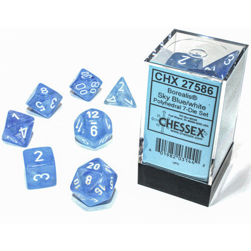 Chessex: Polyhedral Borealis Dice sets (Online Order Only)