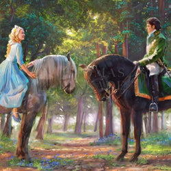 Cinderella "Romance Awakens" Thomas Kinkade Framed Art Print (ONLINE ORDER ONLY)