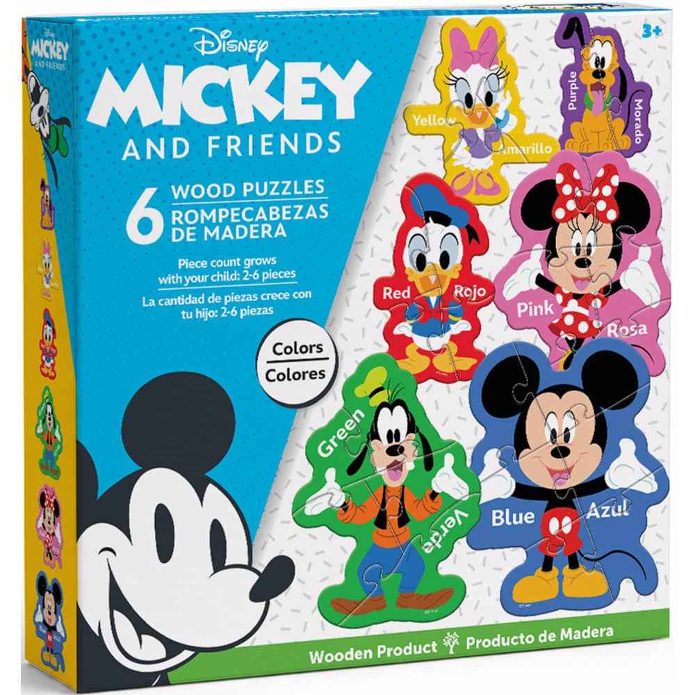 Disney - Mickey & Friends 6-Pack Wood Shaped Puzzles