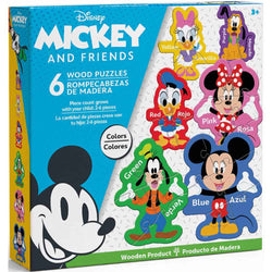 Disney - Mickey & Friends 6-Pack Wood Shaped Puzzles