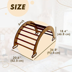 Climbing Arch & Rocker Balance - Montessori Climbers for Kids 1-7 y.o. – Chocolate (ONLINE ORDER ONLY)