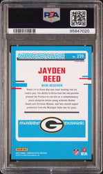 Graded 2023 Panini Donruss Optic Jayden Reed #239 Green Hyper Rookie RC Football Card PSA 10 Gem Mint (ONLINE ORDER ONLY)